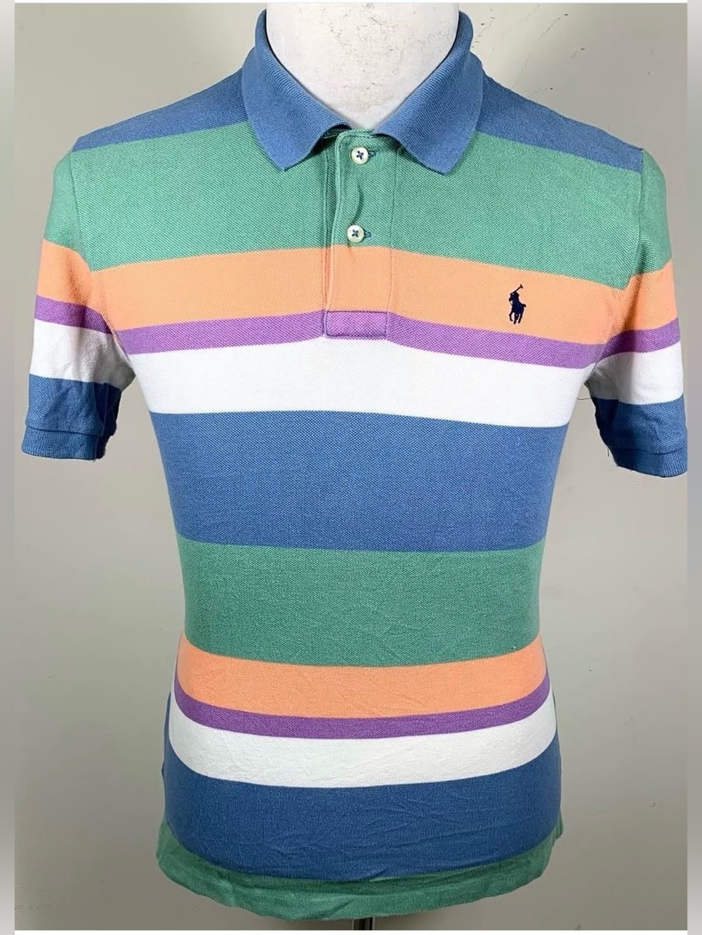 Kids Polo by Ralph Lauren Men’s Striped Polo - Blue, Green, Peach, Purple, White